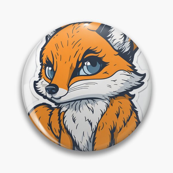 Item preview, Cartoon Fox Sticker with Realistic Octane Rende designed and sold by RedArtG09.