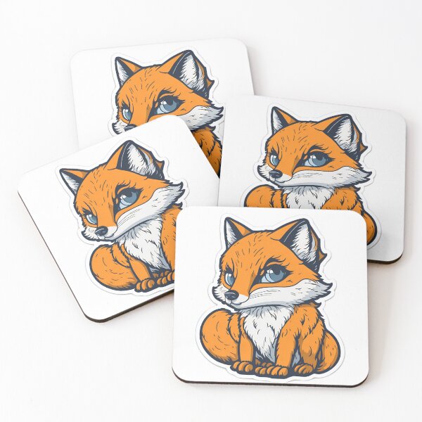 Item preview, Cartoon Fox Sticker with Realistic Octane Rende designed and sold by RedArtG09.