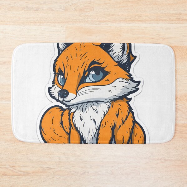 Item preview, Cartoon Fox Sticker with Realistic Octane Rende designed and sold by RedArtG09.