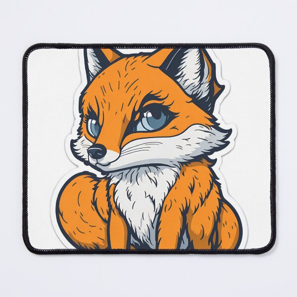Item preview, Cartoon Fox Sticker with Realistic Octane Rende designed and sold by RedArtG09.