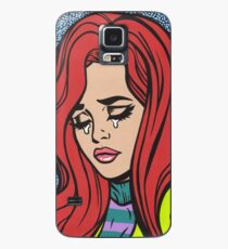 Sad Pop Art Comic Girl Case/Skin for Samsung Galaxy