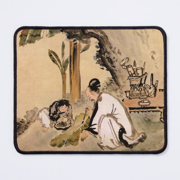 Item preview, Korean Painting Minhwa Taoist under a Banana Tree designed and sold by tangerinemars.