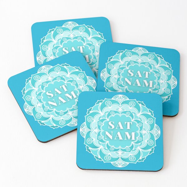 Item preview, Sat Nam Mantra Chanti Mandala Yoga Namaste Turquoise Flower Meditation designed and sold by HelenGie.