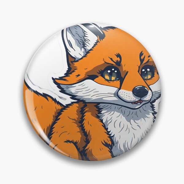 Item preview, Cartoon Fox Sticker in Vermeer Style| Cute Fox Sticker with White Background designed and sold by RedArtG09.