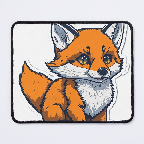 Item preview, Cartoon Fox Sticker in Vermeer Style| Cute Fox Sticker with White Background designed and sold by RedArtG09.