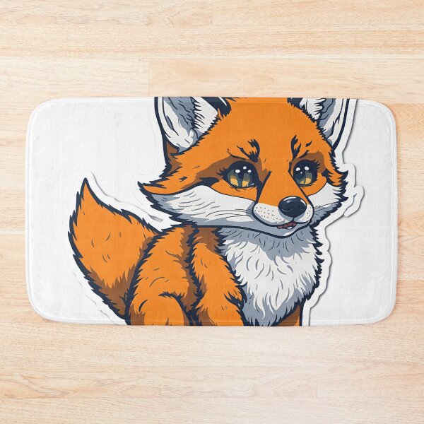Item preview, Cartoon Fox Sticker in Vermeer Style| Cute Fox Sticker with White Background designed and sold by RedArtG09.