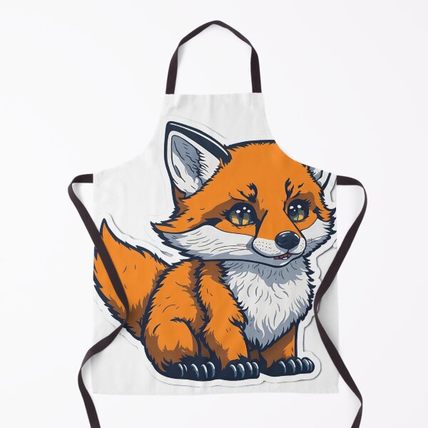 Item preview, Cartoon Fox Sticker in Vermeer Style| Cute Fox Sticker with White Background designed and sold by RedArtG09.