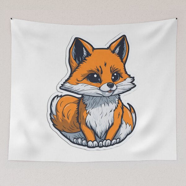 Item preview, High-Quality Fox Sticker with Cinematic Lighting| Fox Sticker with 12K Resolution designed and sold by RedArtG09.