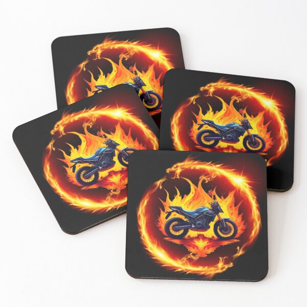 Item preview, Motorcycle in the Circle of Fire designed and sold by DonaFada.