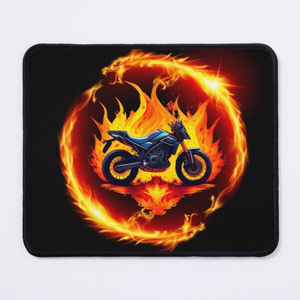 Item preview, Motorcycle in the Circle of Fire designed and sold by DonaFada.