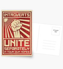 Introverts Unite Postcards