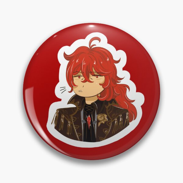 Item preview, Diluc Chibi Anime Sticker designed and sold by Oleh Shtelmakh.