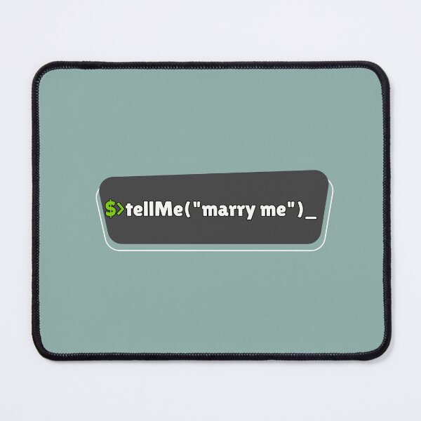 Item preview, Bash shell Marry Me command prompt for Valentine's Day designed and sold by mliotard.