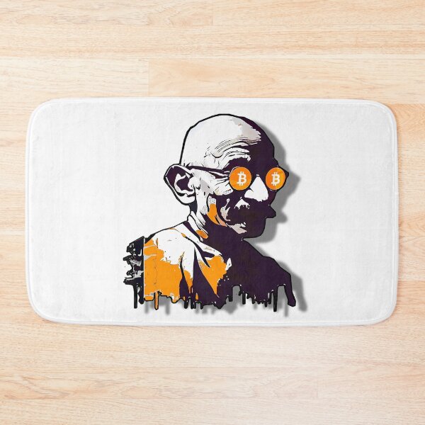 Item preview, AI 3D Bitcoin Art Mahatma Gandhi with Sunglasses designed and sold by Ale-Del-Con.