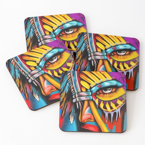 Item preview, Colorful Native American Indian Chief designed and sold by PC-artist.