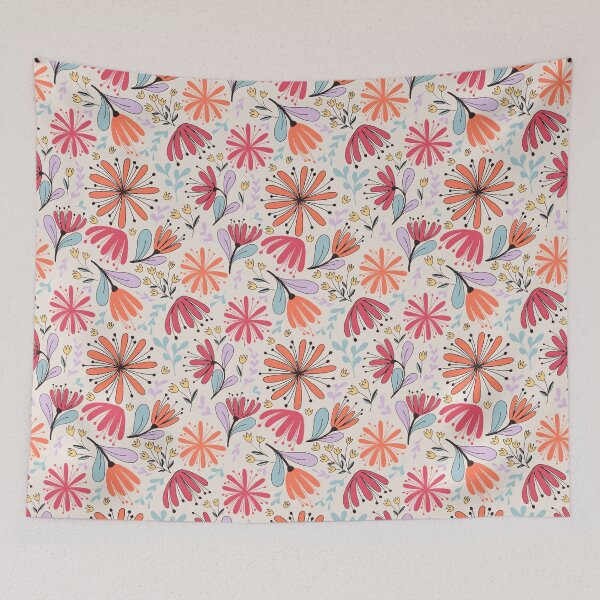 Item preview, Fantasy Flowers Pattern 3 designed and sold by SimpleWorksSK.
