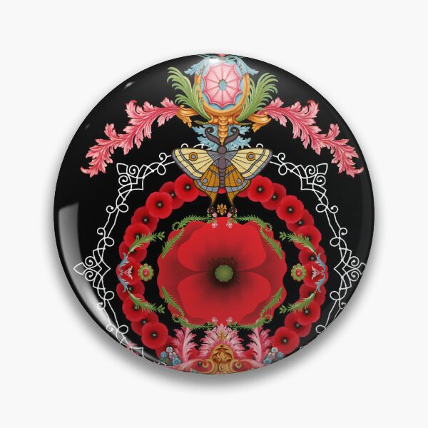 Item preview, Elegant Poppy and Butterfly Floral Pattern T-Shirt designed and sold by GorinART.