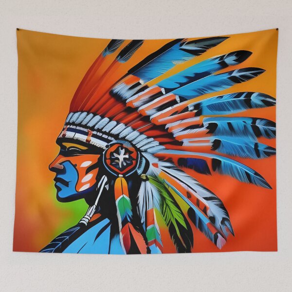 Item preview, Colorful Native American Indian Chief  designed and sold by PC-artist.
