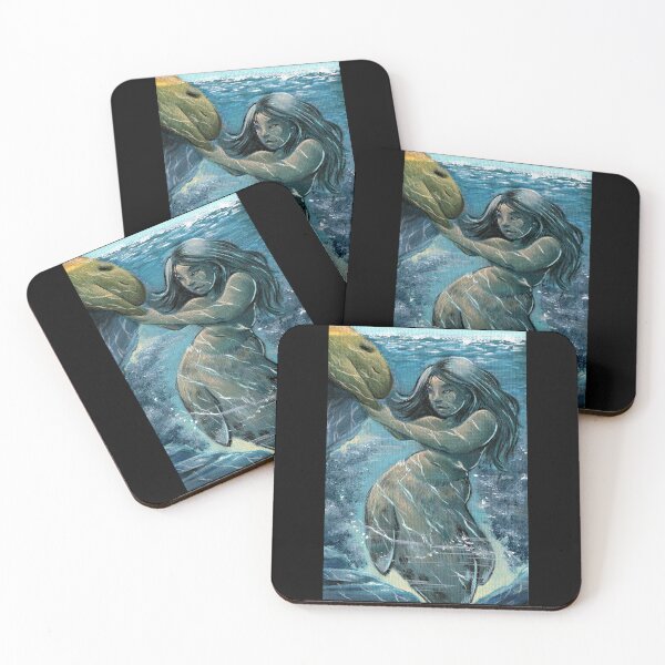 Item preview, Capybara and Selkie ~ peace and harmony in mermaid territory designed and sold by Badlungsart.