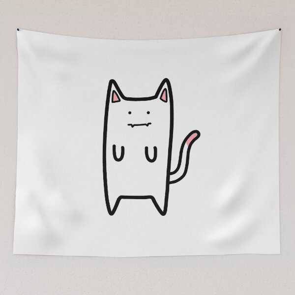 Item preview, white cat designed and sold by Fulltimeoffool.