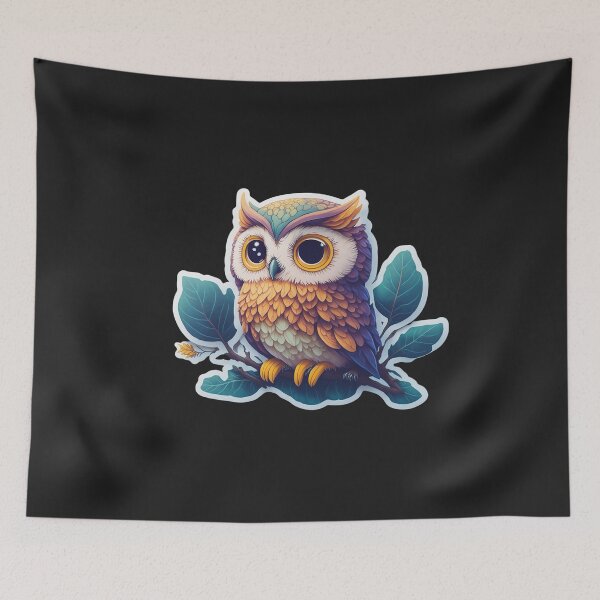 Item preview, Cute Digital Art Chibi Owl designed and sold by ChibiArtline.