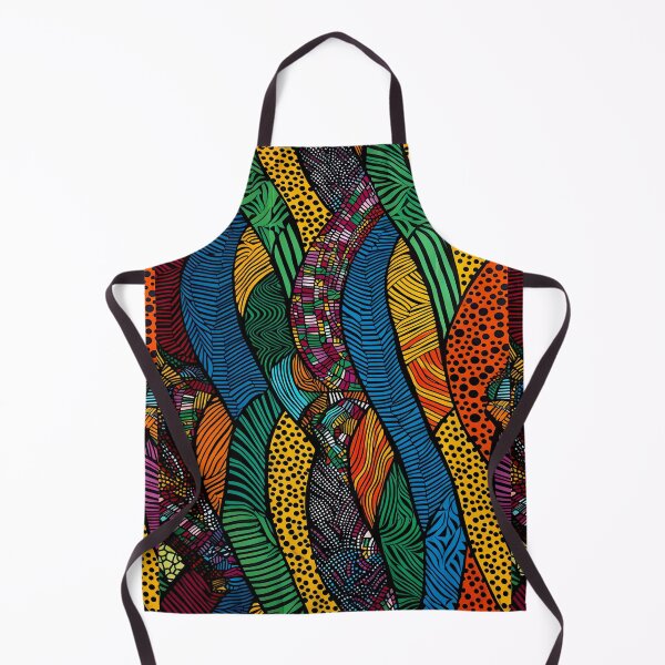 Artikelvorschau, Vibrant Waves Afrikanisches Muster Wachsdruck Ethnische Ornamente X entworfen und verkauft von Bebichic.