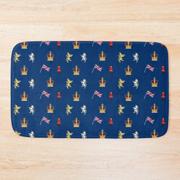 Item preview, Commemorative Coronation 2023 Pattern featuring the St Edward's Crown Emoji on Blue designed and sold by ArtCounts.