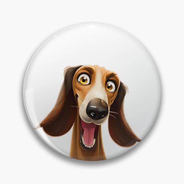Item preview, Happy Saluki - Funny Cartoon Dog Illustration designed and sold by NinosDelViento.