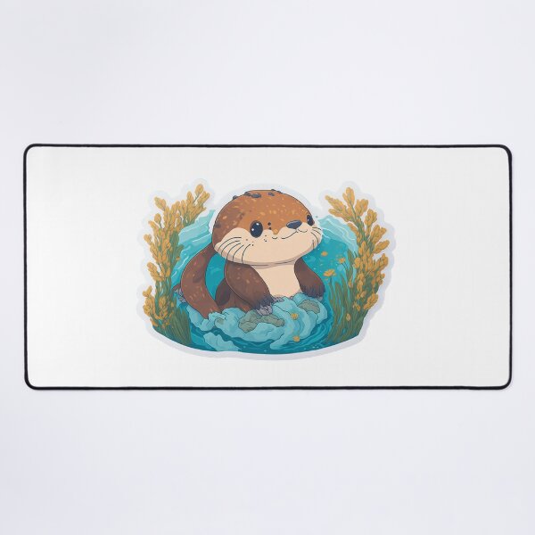 Item preview, Cute Digital Chibi Sea Otter Art designed and sold by ChibiArtline.