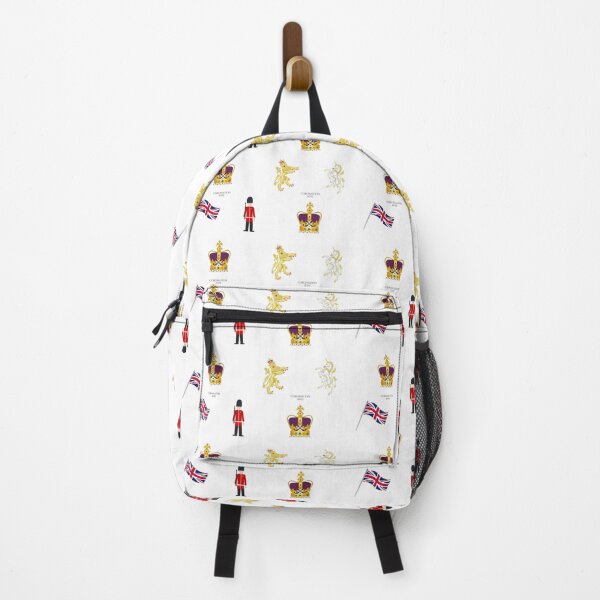Item preview, Commemorative Coronation 2023 Pattern featuring the St Edward's Crown Emoji on White designed and sold by ArtCounts.