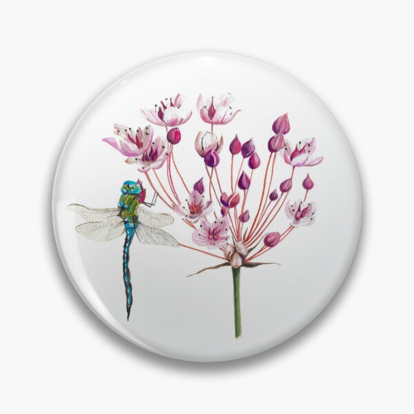 Item preview, damselfly on flowering rush designed and sold by Ivonne Wierink.