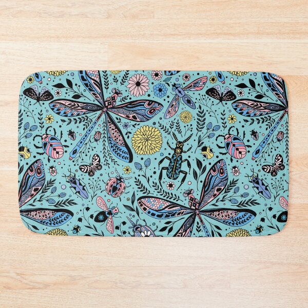 Item preview, Doodle bugs on pool blue designed and sold by Katerina Mitkova Kirilova.