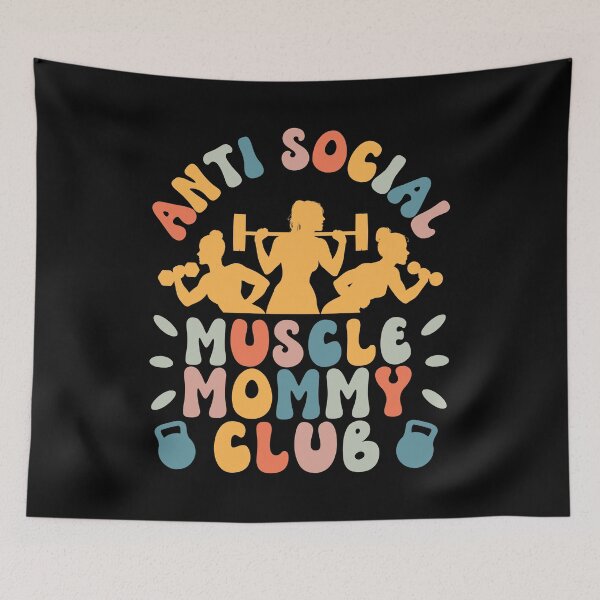 Item preview, Anti Social Muscle Mommy Club Groovy Pump Cover Women designed and sold by Designer-Girl.