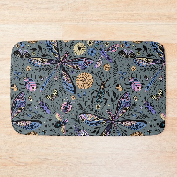 Item preview, Doodle bugs on slater gray designed and sold by Katerina Mitkova Kirilova.