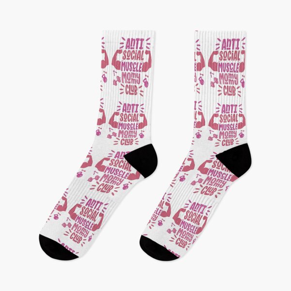 Item preview, Anti Social Muscle Mommy Club Funny Gym Women designed and sold by Designer-Girl.