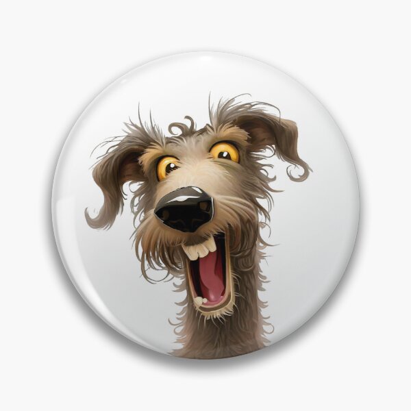 Item preview, Happy Hound- Colorful Cartoon Portrait of a Playful Lurcher designed and sold by NinosDelViento.