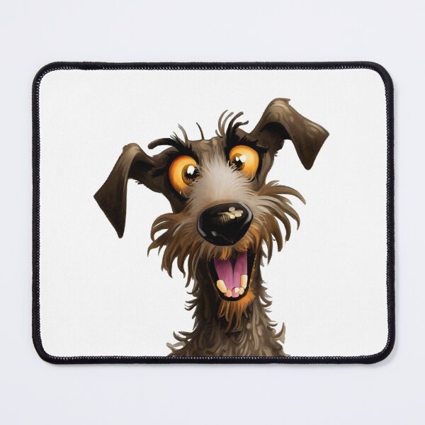 Item preview, Happy Hound - Cartoon Portrait of a wacky Lurcher designed and sold by NinosDelViento.