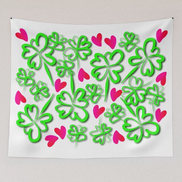 Item preview, Good luck, lucky clover and hearts designed and sold by Binas-gallery.