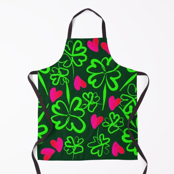 Item preview, Good luck, lucky clover and hearts with dark green background designed and sold by Binas-gallery.