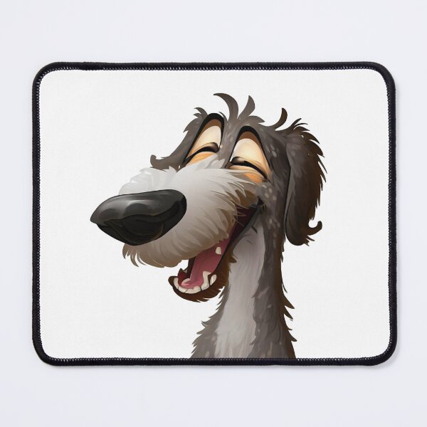 Item preview, Joyful Deerhound - Playful Cartoon Portrait of a Majestic Dog designed and sold by NinosDelViento.