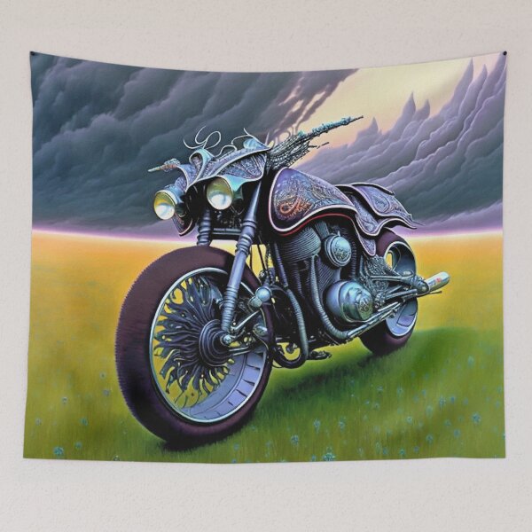 Item preview, Meadow Wheeler - Devilishly surreal motorcycle fantasies designed and sold by Garrulus glandarius.