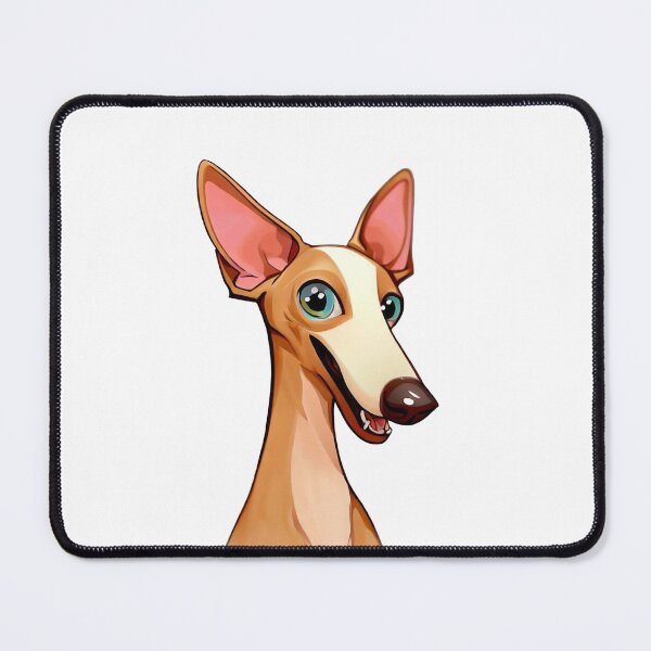 Item preview, Elegant Podenco - Playful Cartoon Portrait of a happy hound designed and sold by NinosDelViento.