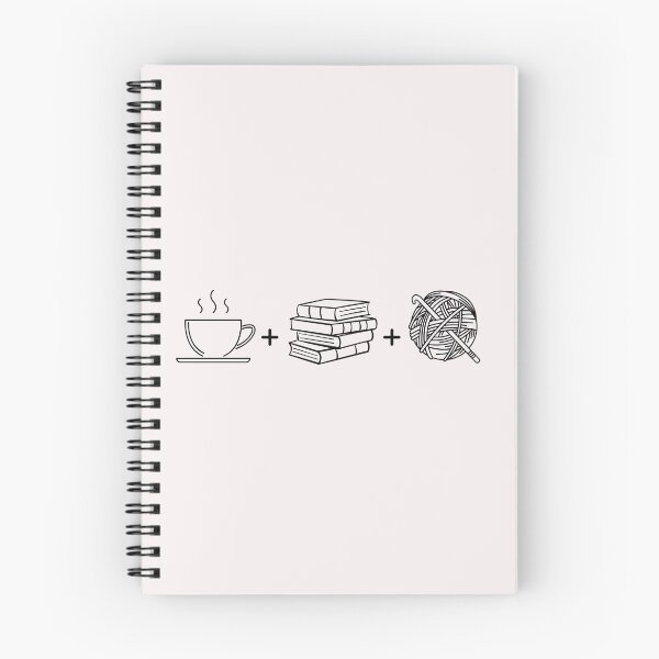 Item preview, Coffee, Books & Crochet - light background designed and sold by aliveinmiddle.