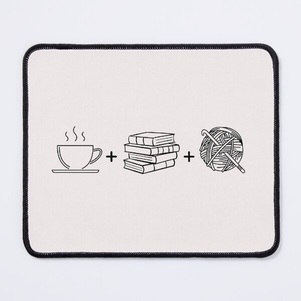 Item preview, Coffee, Books & Crochet - light background designed and sold by aliveinmiddle.