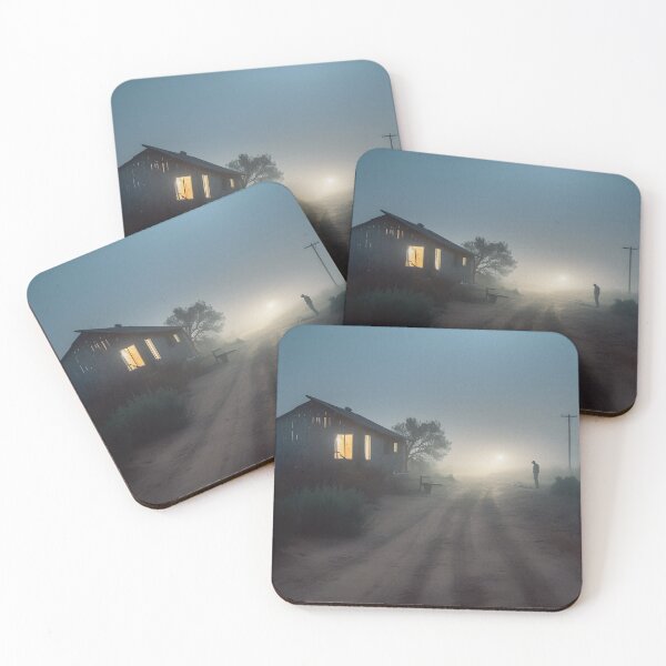 Item preview, A house on a dusty road at dusk designed and sold by pink-mushroom.