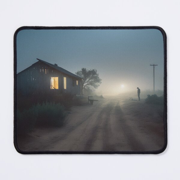 Item preview, A house on a dusty road at dusk designed and sold by pink-mushroom.