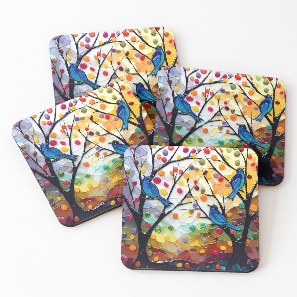 Item preview, Birds In A Tree : Stained Glass Effect designed and sold by MTJ-Mushrooms.