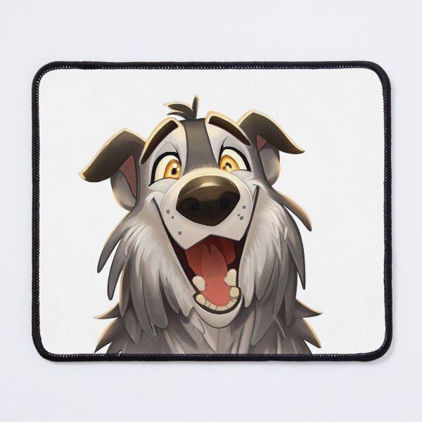 Item preview, Cute Cartoon Wolfhound Portrait: A happy hound designed and sold by NinosDelViento.
