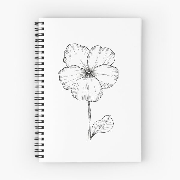 Item preview, Pansy line drawing. designed and sold by FlowerGirlinHat.