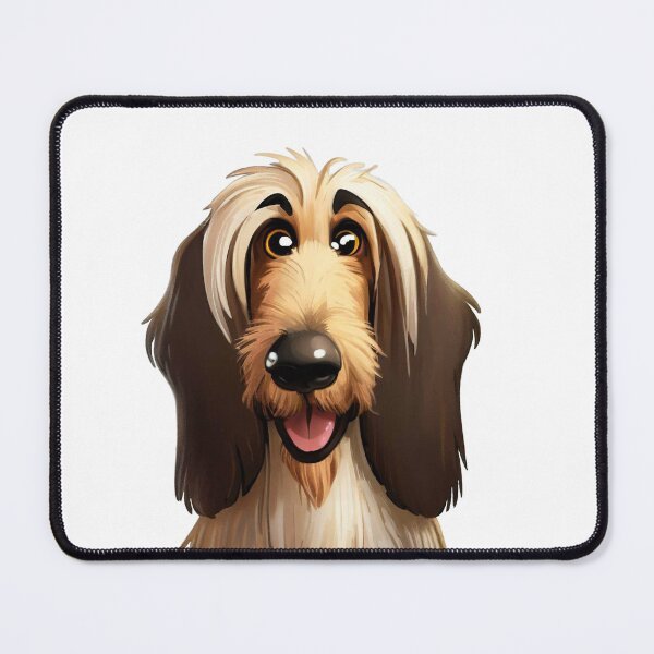 Item preview, Happy Afghan Hound Cartoon Portrait designed and sold by NinosDelViento.